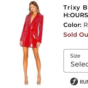 h:ours Trixy Blazer Dress in Red